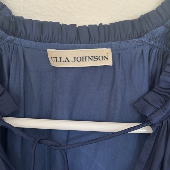 Ulla Johnson Ren Top Ruffle Silky Navy Blue size 2 - Picture 5 of 7